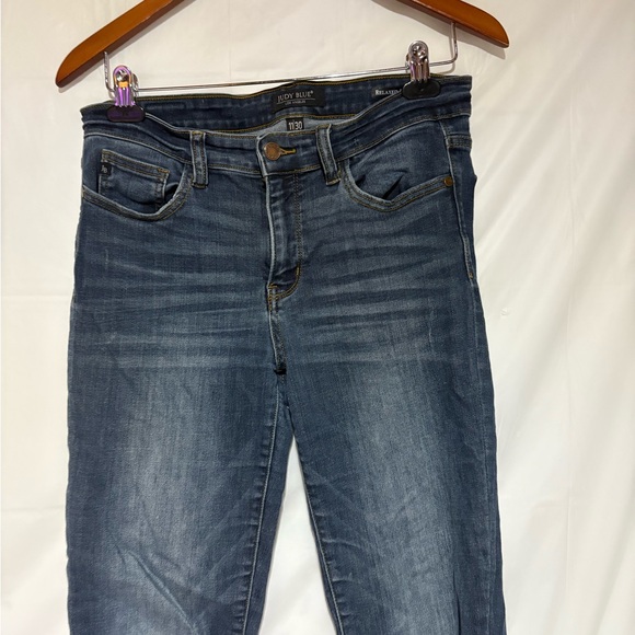 Judy Blue Dark Wash Straight Leg Jeans - Picture 3 of 10